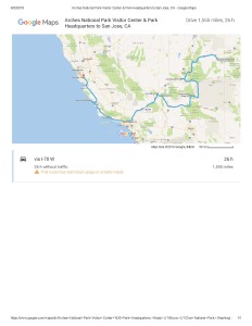 Arches National Park Visitor Center & Park Headquarters to San Jose, CA - Google Maps
